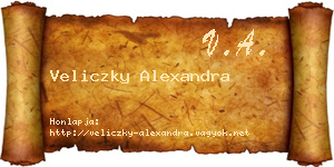 Veliczky Alexandra névjegykártya