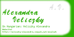 alexandra veliczky business card